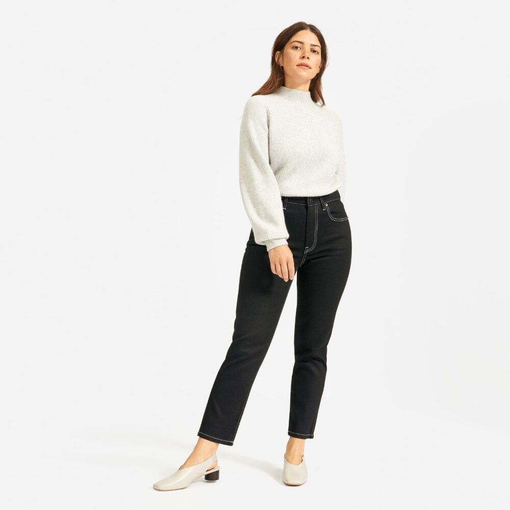 Everlane The Japanese Denim Cheeky Jean Black Base - Size 26